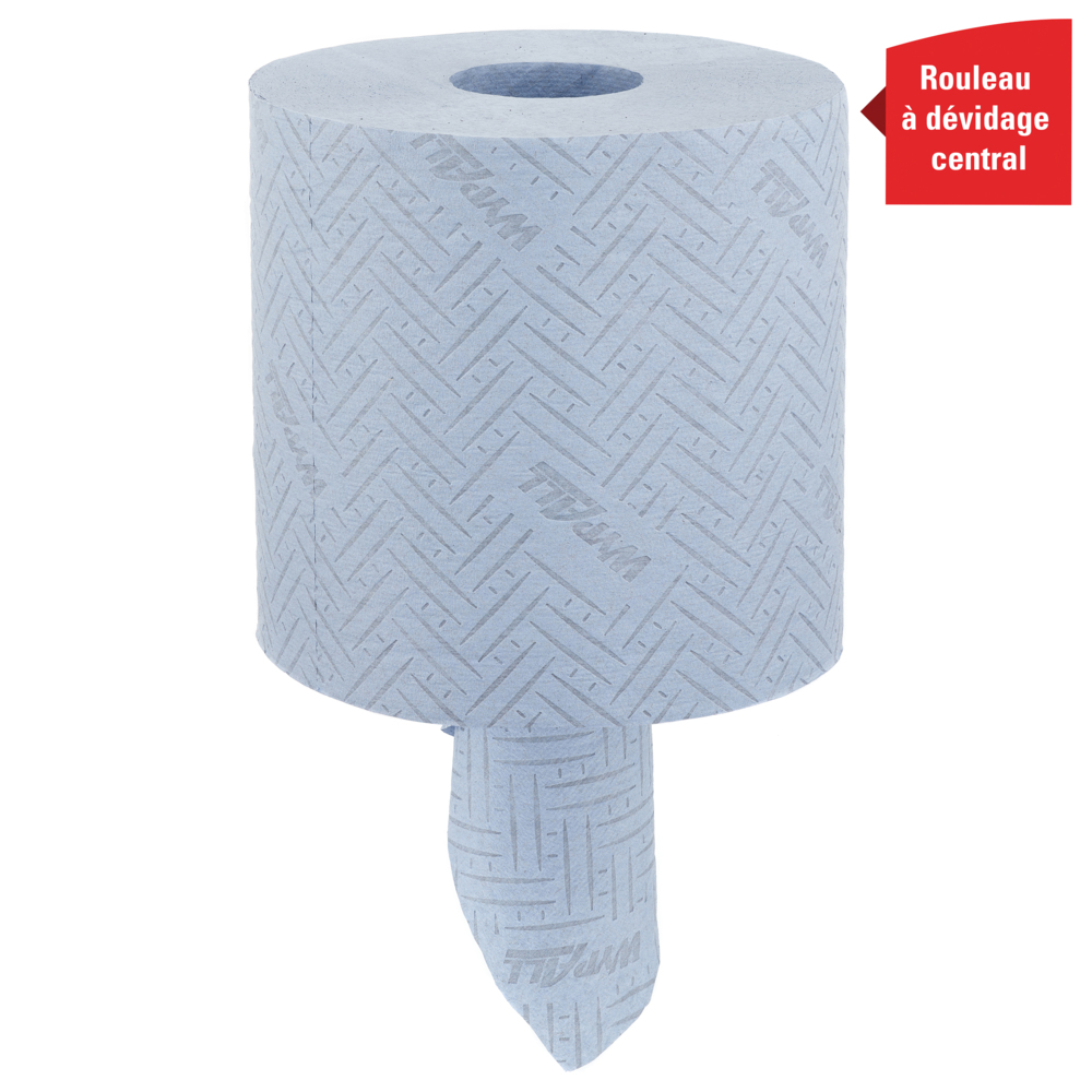 Paños de papel de color azul para mantenimiento y limpieza WypAll® L20 7277 - Rollos con dispensación central de 2 capas - 6 rollos azules x 400 paños de papel (2400 en total) - 7277