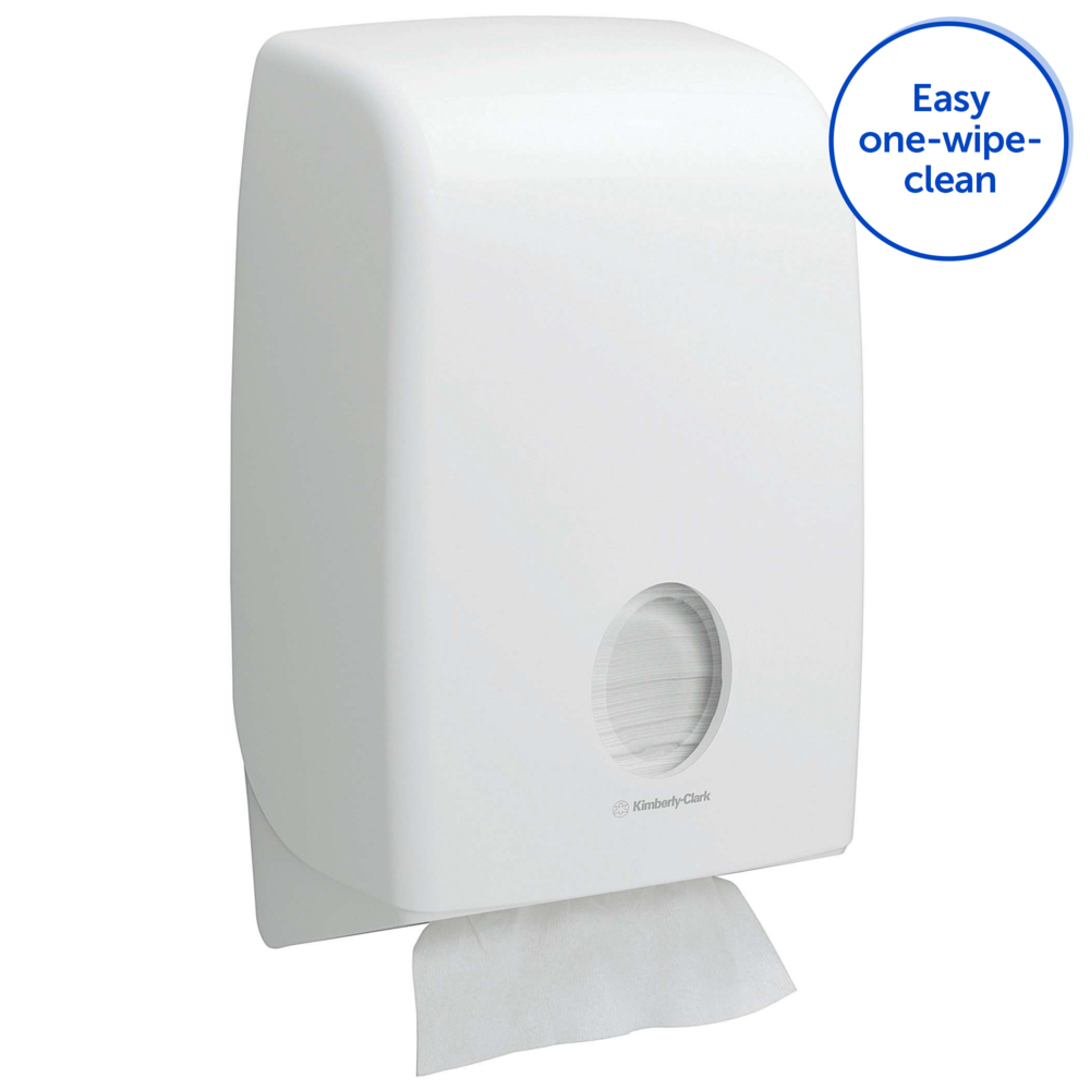 Distributeur d'essuie-mains pliés Aquarius™ 6945 - 1 x distributeur blanc d'essuie-mains - 6945