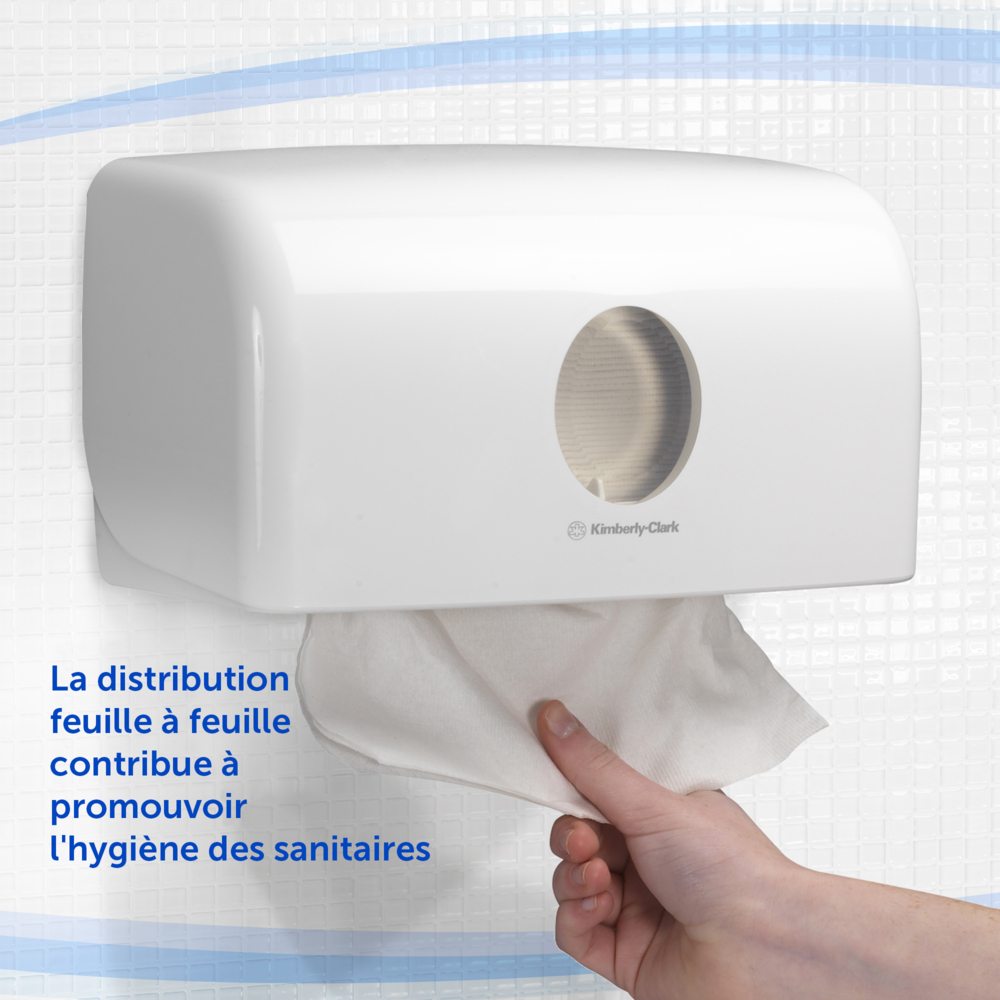 Distributeur d’essuie-mains Aquarius™ Multifold 6956 - 1 x Distributeur blanc à fixation murale - 6956