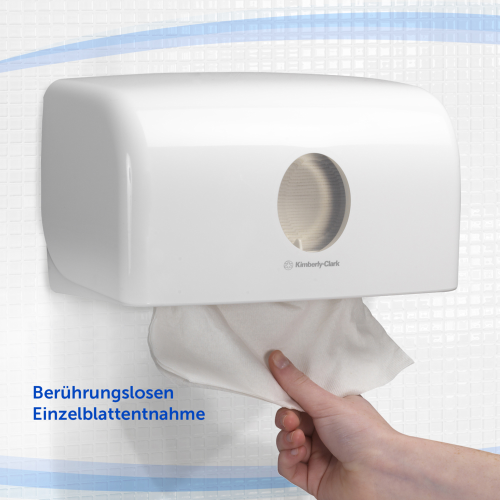Distributeur d’essuie-mains Aquarius™ Multifold 6956 - 1 x Distributeur blanc à fixation murale - 6956