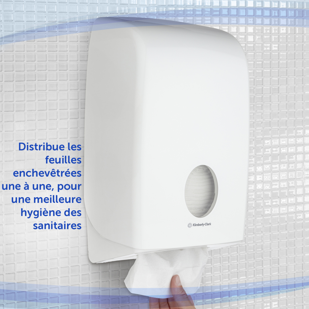 Distributeur d'essuie-mains pliés Aquarius™ 6945 - 1 x distributeur blanc d'essuie-mains - 6945
