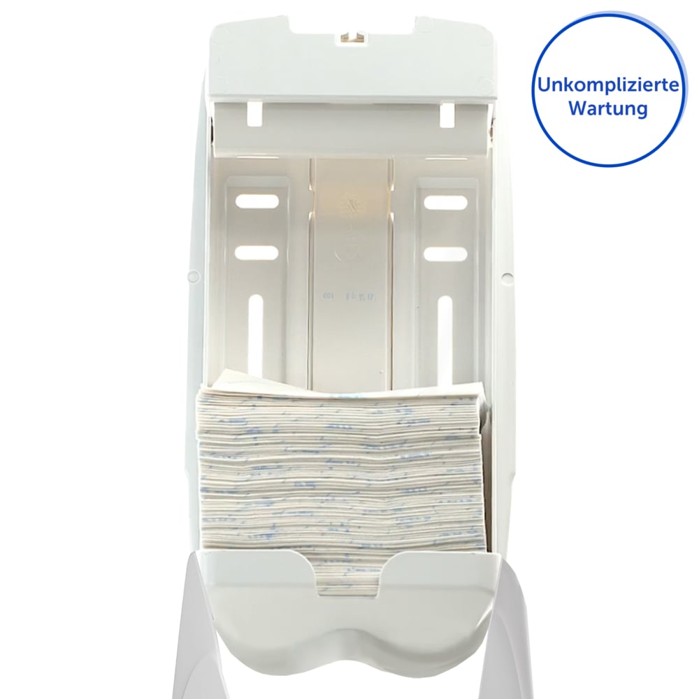 Dispensador de papel higiénico plegado Aquarius™ 6946 - 1 dispensador de papel higiénico blanco de una hoja - 6946