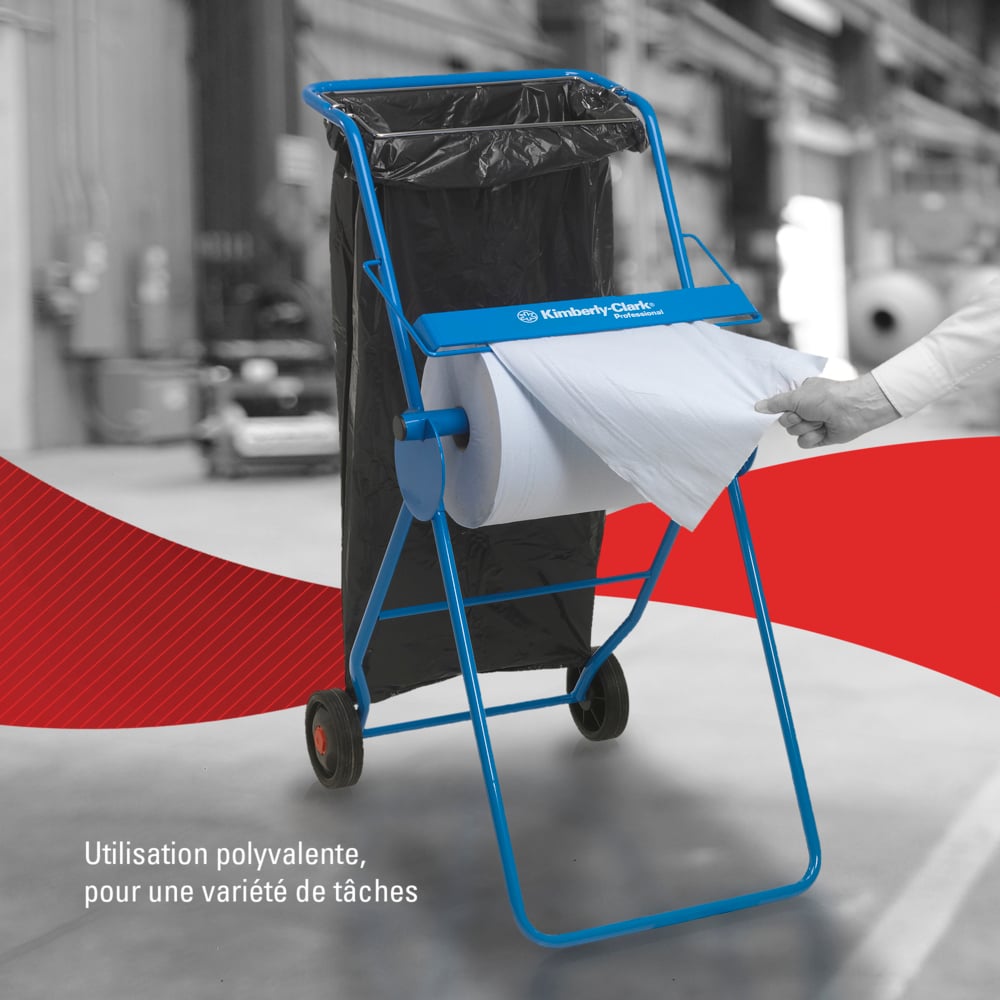 WypAll® L20 EXTRA+ Paños 7301, 1 Rollo de 500 Hojas, Higiene y Limpieza de Superficies para Alimentos, Servilletas para la Industria Manufacturera, Azul - 7301