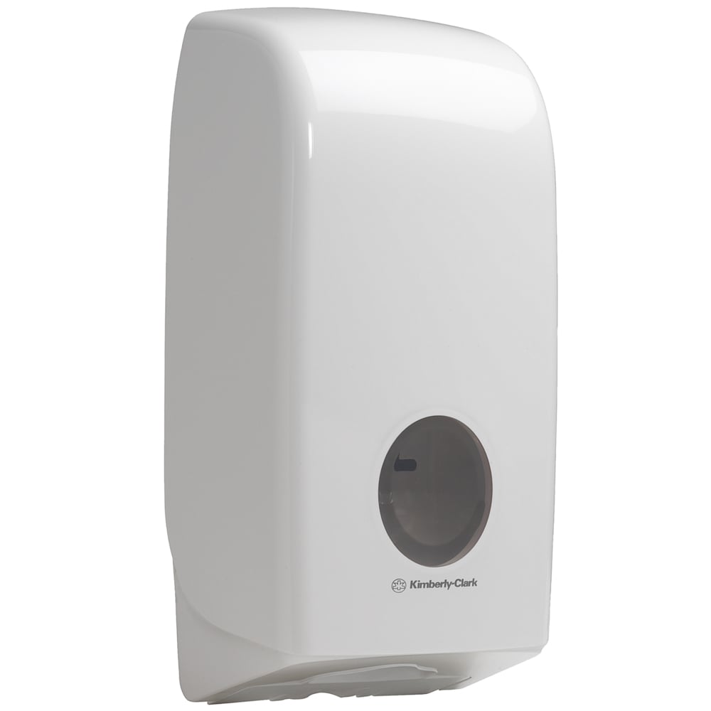 Aquarius™ Folded Toilet Tissue Dispenser 6946 - 1 x White Single Sheet Toilet Paper Dispenser - 6946