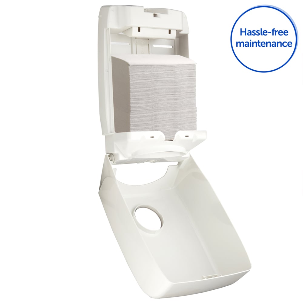 Aquarius™- Dispenser voor gevouwen handdoeken 6945 - 1 witte Dispenser voor papieren handdoeken - 6945