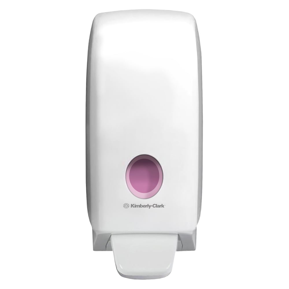 Aquarius™ Dispensador Manual de Jabón para el Lavado de Manos Profesional 6948, Para Cartuchos de Jabón de 1 L compatibles, Montaje en Pared, Blanco - 6948