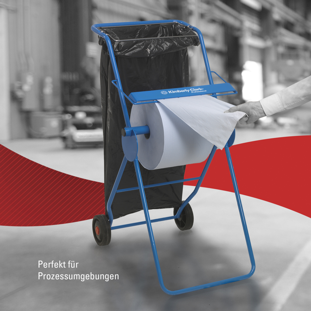 WypAll® Rollo Jumbo de paños de celulosa para tareas de mantenimiento L20 7300 - 1 rollo x 500 hojas, 2 capas, azul - 7300