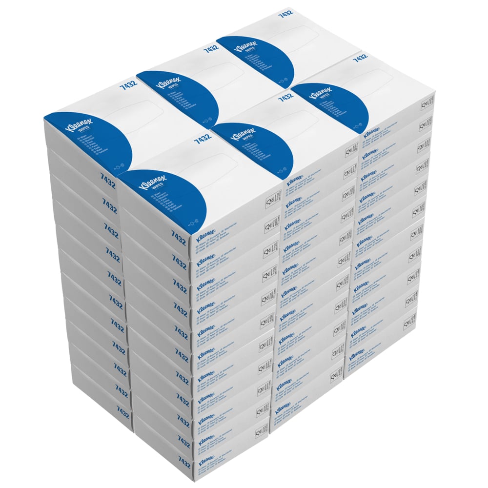 Kleenex® doeken 7432 - 80 intergevouwen witte vellen per doos (verpakking bevat 66 dozen) - 7432