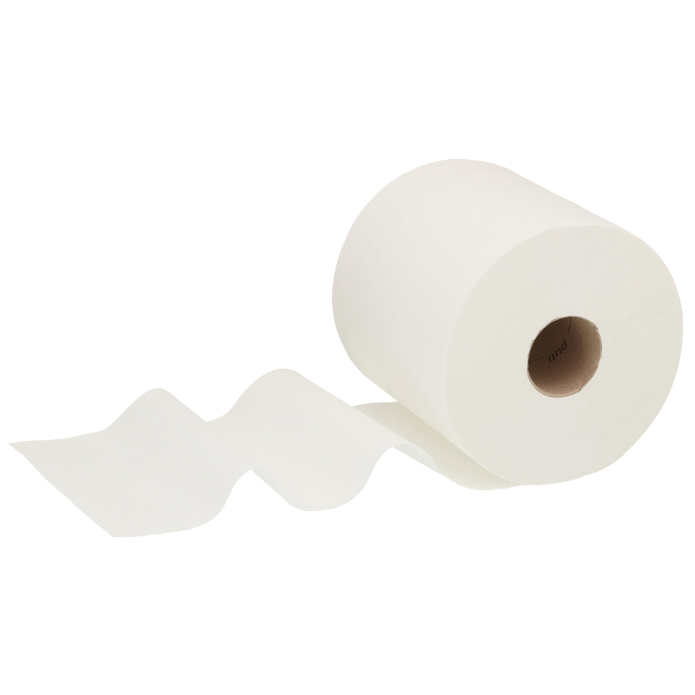 WypAll® Service & Retail Wiping Paper L10 Centrefeed for Roll Control™ Dispenser 7491 - 6 rolls x 400 sheets, 1 ply, white - 7491