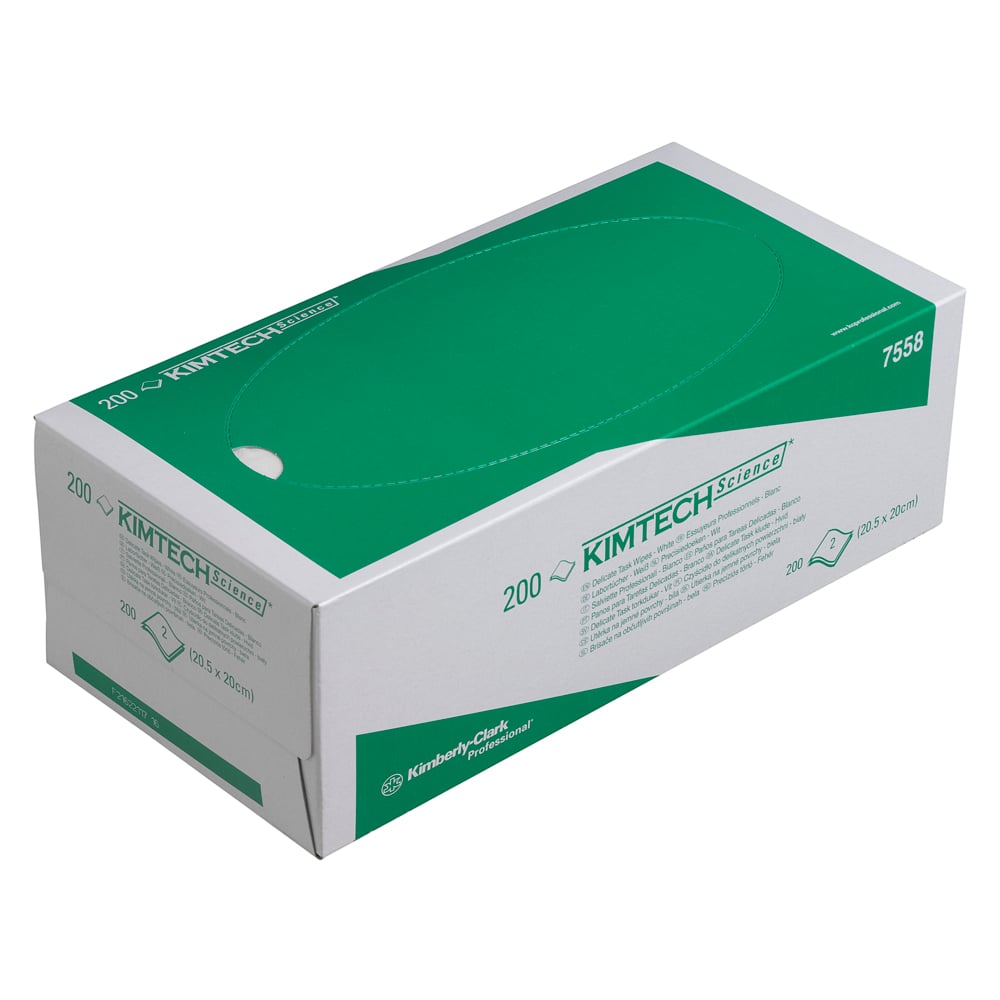 Kimtech® Science Precisiedoeken  15 dozen x 200 witte 2-laags vellen = 3000 vellen - 7558