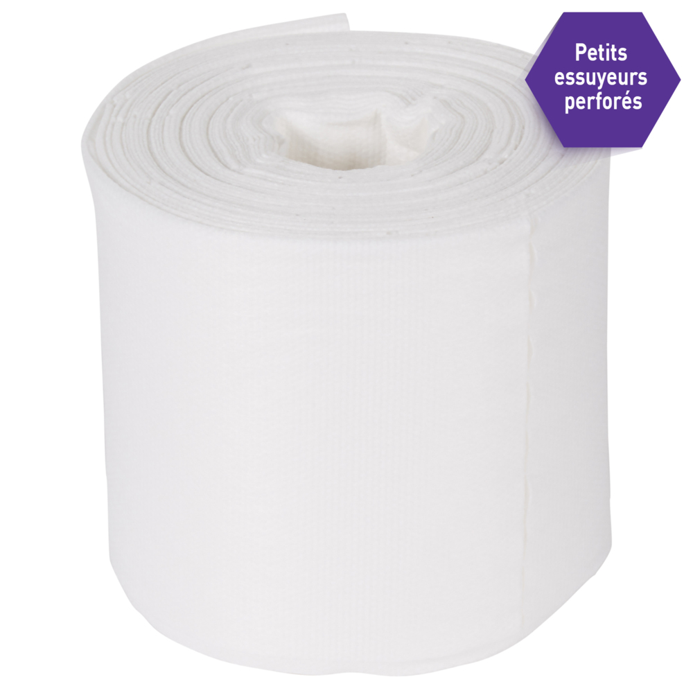 Essuyeurs WypAll® Wettask™ 7764 - Essuyeurs industriels - 6 rouleaux x 60 lingettes de nettoyage blanches (360 pièces au total) - 7764