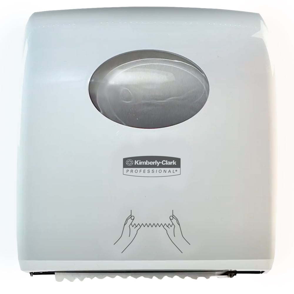 Aquarius™ Slimroll™ dispenser voor handdoeken op rol 7955 - 1 witte dispenser voor papieren handdoeken - 7955