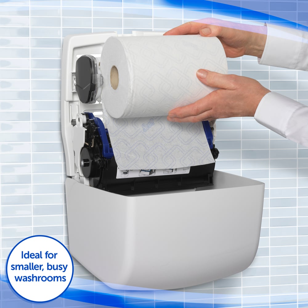 Distributeur d’essuie-mains en rouleaux Aquarius™ Slimroll™ 7955 - 1 x Distributeur blanc à fixation murale - 7955