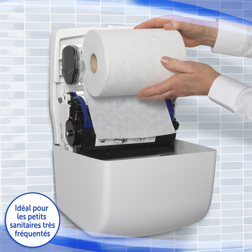 Distributeur d’essuie-mains en rouleaux Aquarius™ Slimroll™ 7955 - 1 x Distributeur blanc à fixation murale - 7955
