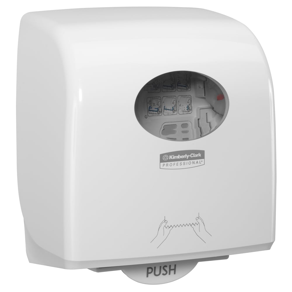 Aquarius™ Slimroll™ dispenser voor handdoeken op rol 7955 - 1 witte dispenser voor papieren handdoeken - 7955