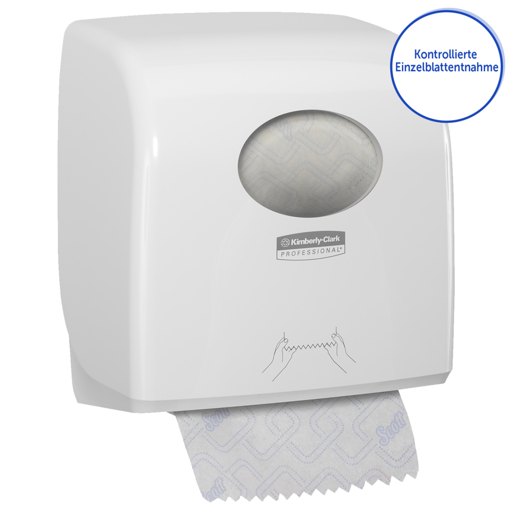 Aquarius™ Slimroll™ dispenser voor handdoeken op rol 7955 - 1 witte dispenser voor papieren handdoeken - 7955