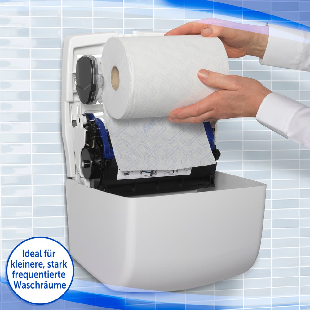 Aquarius™ Slimroll™ dispenser voor handdoeken op rol 7955 - 1 witte dispenser voor papieren handdoeken - 7955