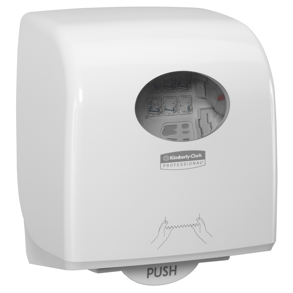 Aquarius™ Slimroll™ dispenser voor handdoeken op rol 7955 - 1 witte dispenser voor papieren handdoeken - 7955