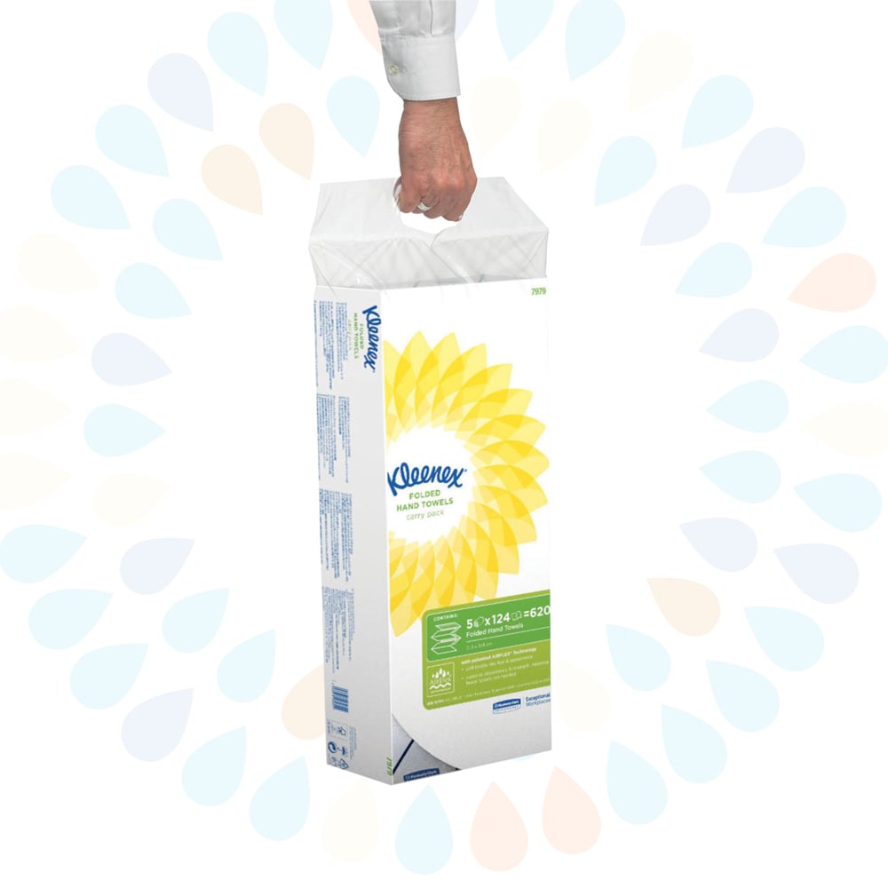 Kleenex® Ultra™ Interfolded Hand Towels 7979 - 30 packs x 124 white, 2 ply sheets (3,720 total) - 7979