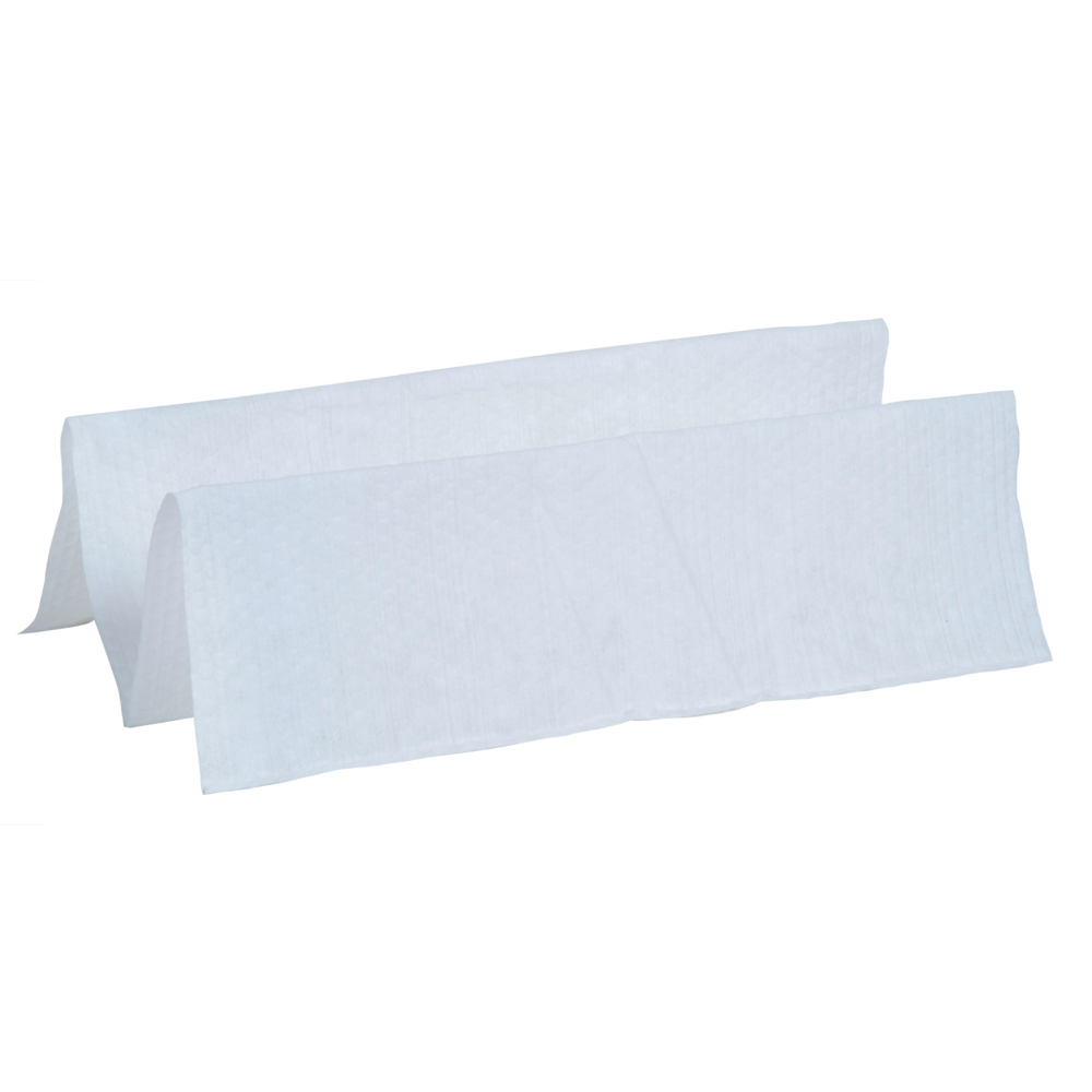 Chiffons WypAll® X70 8387 - 12 paquets de 76 chiffons pliés en quatre, blancs, 1 épaisseur - 8387