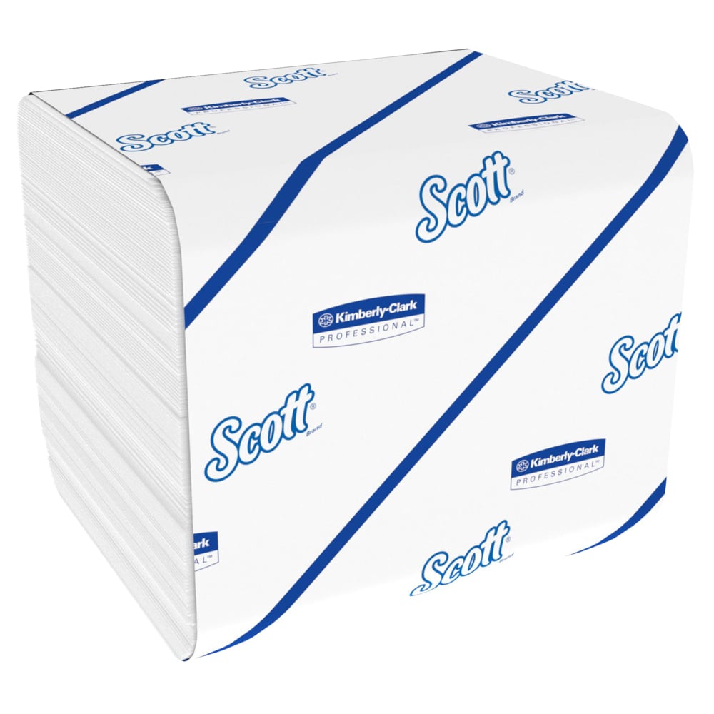 Papier toilette plié Scott® Control™ 8508 - 2 plis - 36 paquets x 250 feuilles blanches (9 000 feuilles au total) - 8508