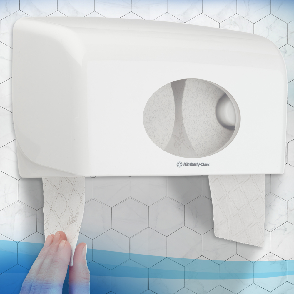 Scott® Control™ Standard-Toilettenpapierrollen 8518 – 36 Rollen mit je 350 weißen, 3-lagigen Blättern (12.600 Blätter) - 8518