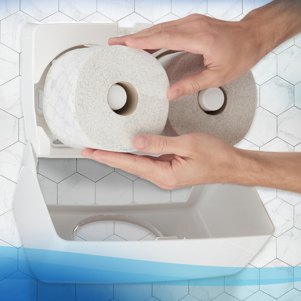 Scott® Control™ Standard-Toilettenpapierrollen 8518 – 36 Rollen mit je 350 weißen, 3-lagigen Blättern (12.600 Blätter) - 8518