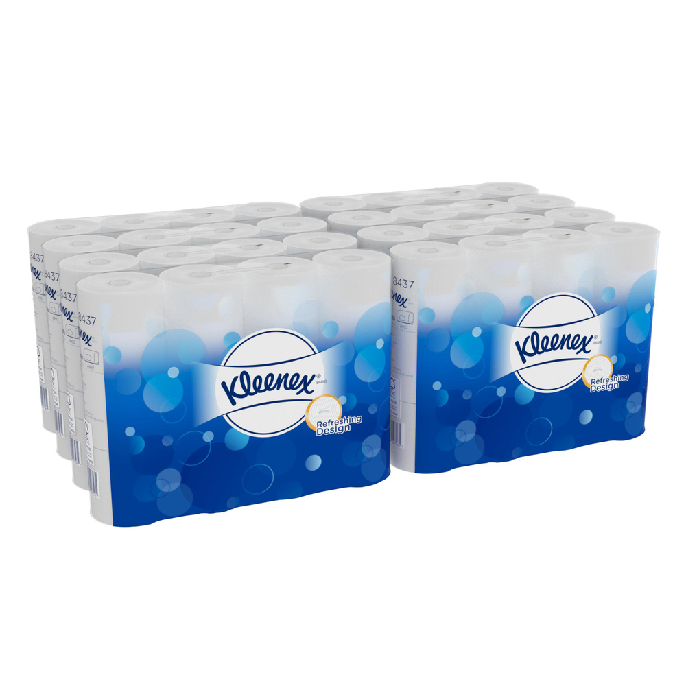 Rouleaux de papier toilette Kleenex® - 8437, blanc, 2 plis, 96 x 210 (20 160 feuilles au total) - 8437