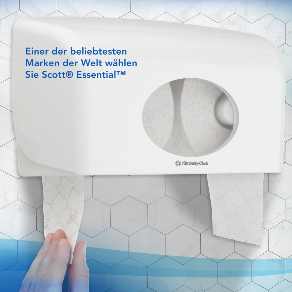 Scott® Essential™ Standaardrol wc papier 8517 - 36 rollen x 600 witte, 2-laags vellen (21.600 vellen) - 8517