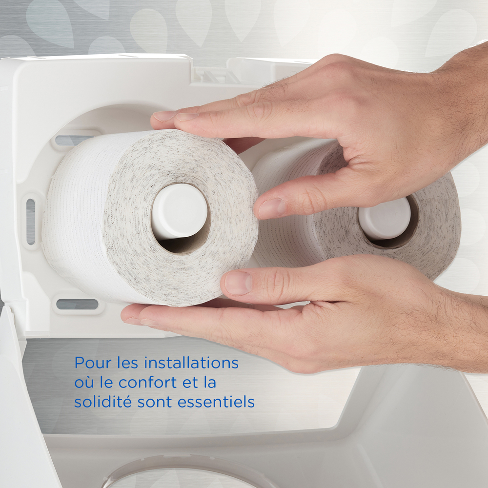 Rouleaux de papier toilette Kleenex® - 8437, blanc, 2 plis, 96 x 210 (20 160 feuilles au total) - 8437
