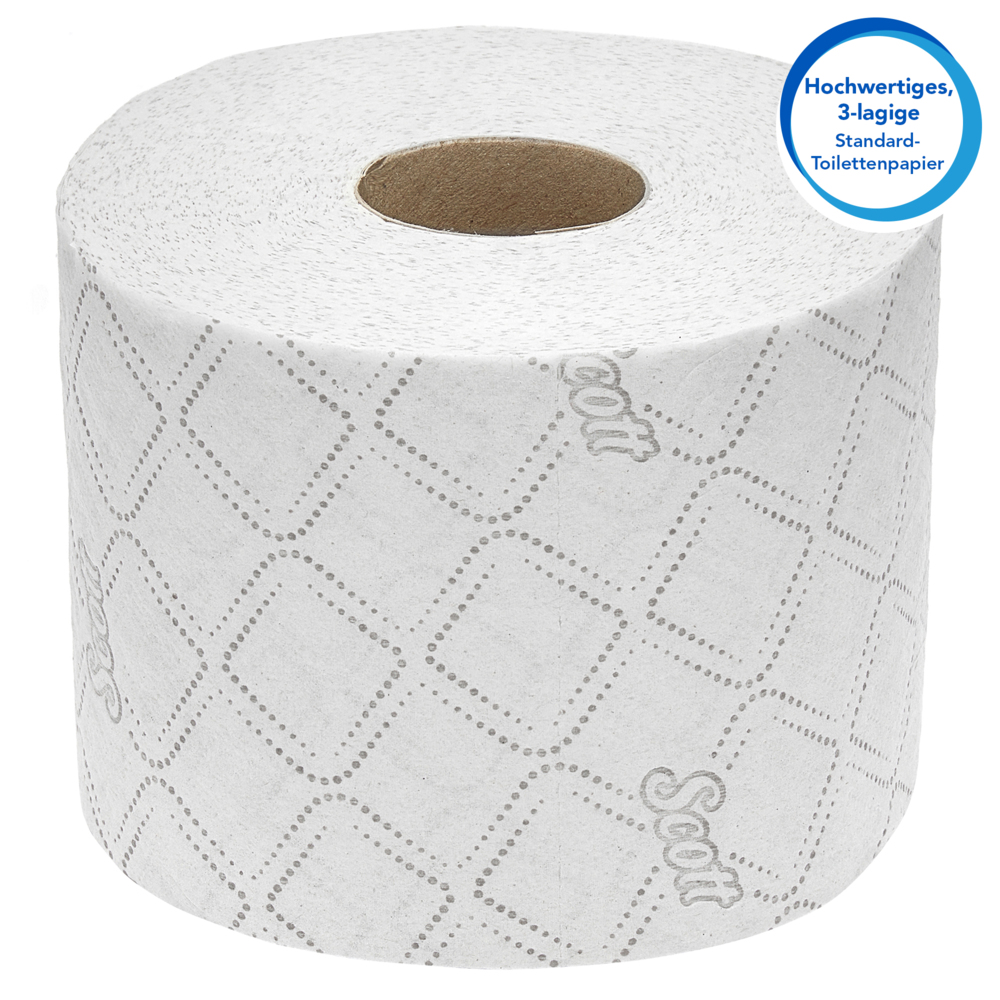 Scott® Control™ Papel higiénico en rollo estándar 8518, 36 rollos x 350 hojas blancas de 3 capas (12.600 hojas) - 8518