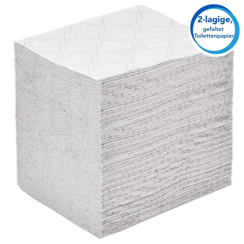 Scott® Control™ Papel Higiénico Plegado de 2 Capas 8509, 36 Paquetes de 220 Hojas, Para Dispensadores Aquarius™ Compatibles, Maxi Pack, Blanco - 8509