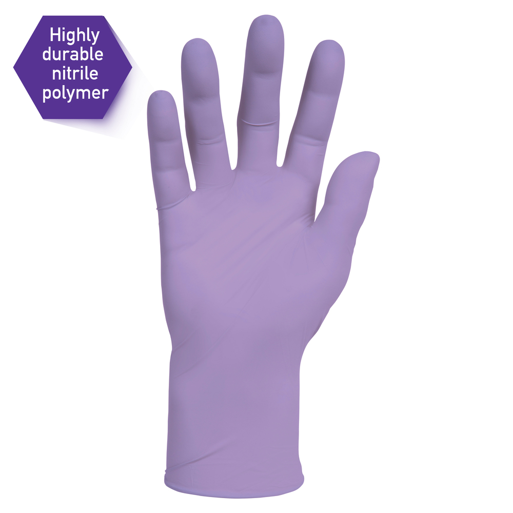 Kimberly-Clark™  Lavender Nitrile Exam Gloves (52817), Thin Mil, 2.8 Mil, Ambidextrous, 9.5”, Small, 250 / Box, 10 Boxes, 2,500 Gloves / Case - 52817