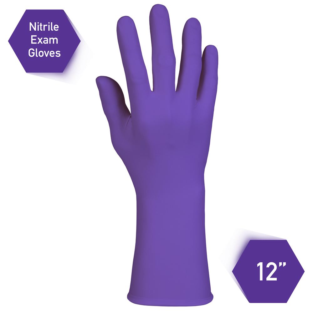 Kimberly-Clark™ Purple Nitrile-Xtra™  Exam Gloves (50604), 5.9 Mil, Ambidextrous, 12”, XL, 50 Nitrile Gloves / Box, 10 Boxes / Case, 500 / Case - 50604