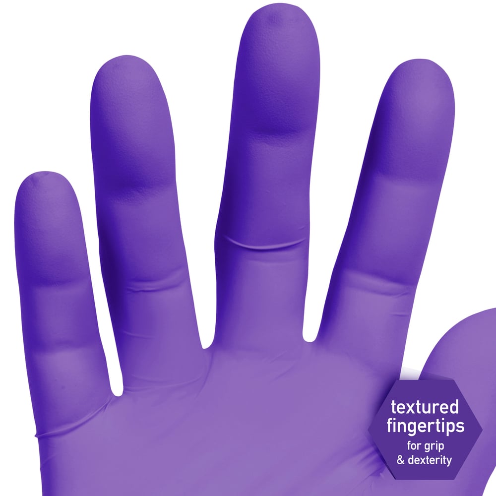 Kimtech™ Purple Nitrile-Xtra™ Exam Gloves (50603), 5.9 Mil, Ambidextrous, 12”, Large, 50 Nitrile Gloves / Box, 10 Boxes / Case, 500 / Case - 50603