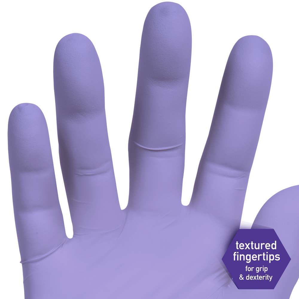 Kimberly-Clark™  Lavender Nitrile Exam Gloves (52816), Thin Mil, 2.8 Mil, Ambidextrous, 9.5”, XS, 250 / Box, 10 Boxes, 2,500 Gloves / Case - 52816