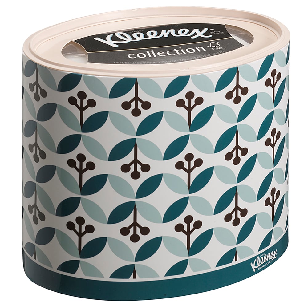 Kleenex® Kosmetiktücher 8826 – Ovale Box mit 3-lagigen Kosmetiktüchern – 10 Kosmetiktuchboxen x 64 Papiertücher (insges. 640) - 8826