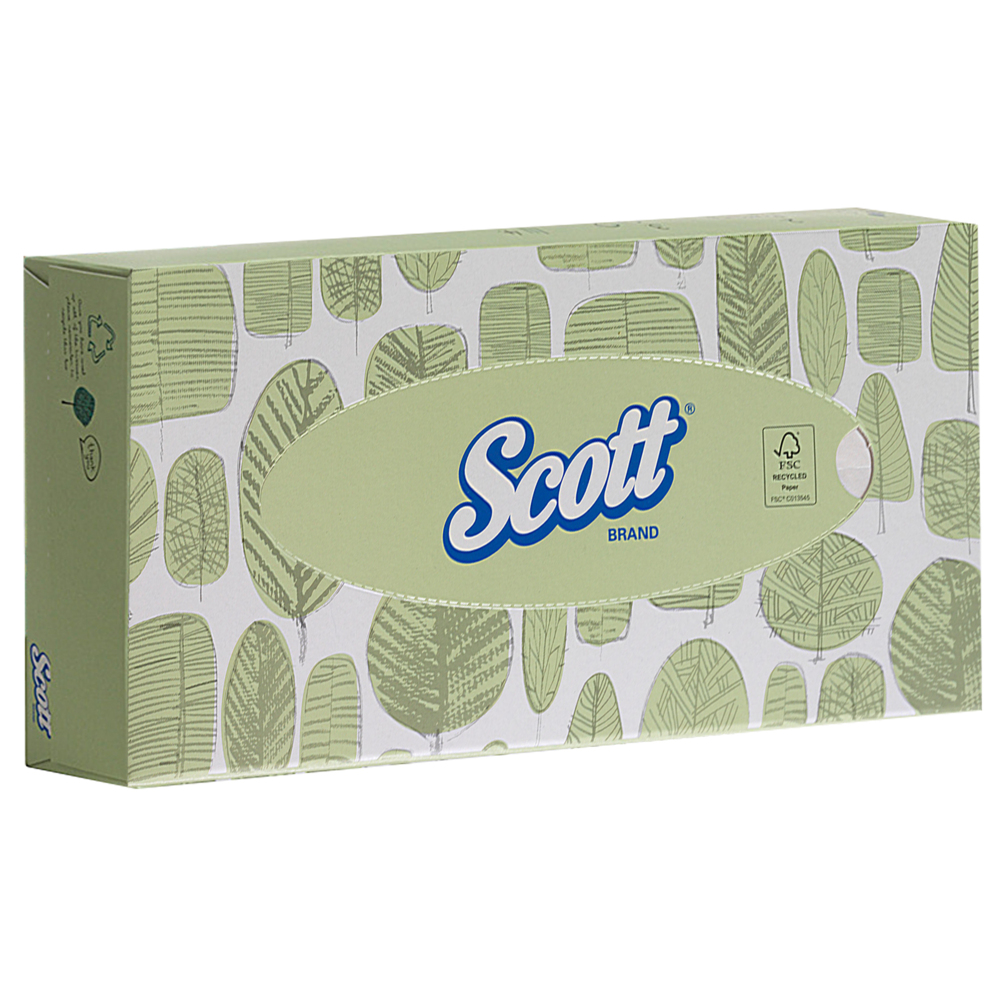 Mouchoirs en papier Scott® - 8837, blancs, 2 épaisseurs, 21 x 100 (2 100 mouchoirs) - 8837