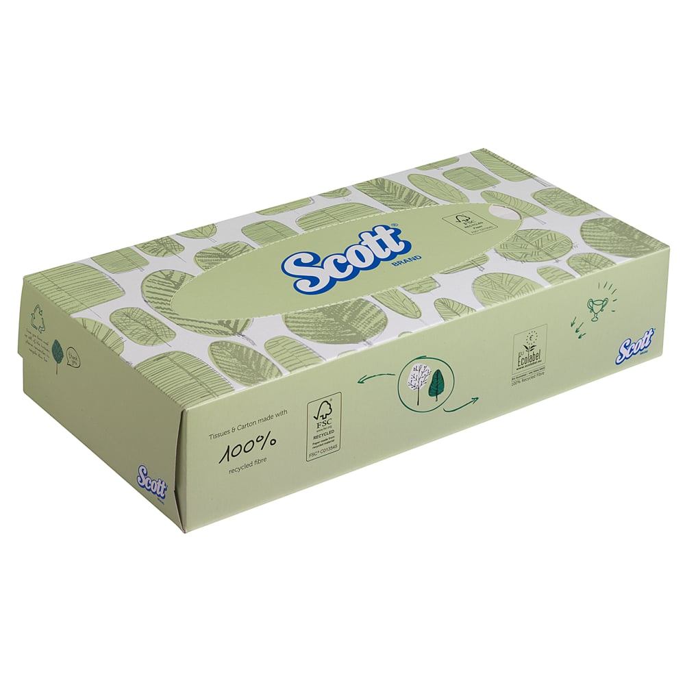 Scott® gezichtsdoekjes 8837 - Wit, 2-laags, 21x100 (2100 vellen) - 8837