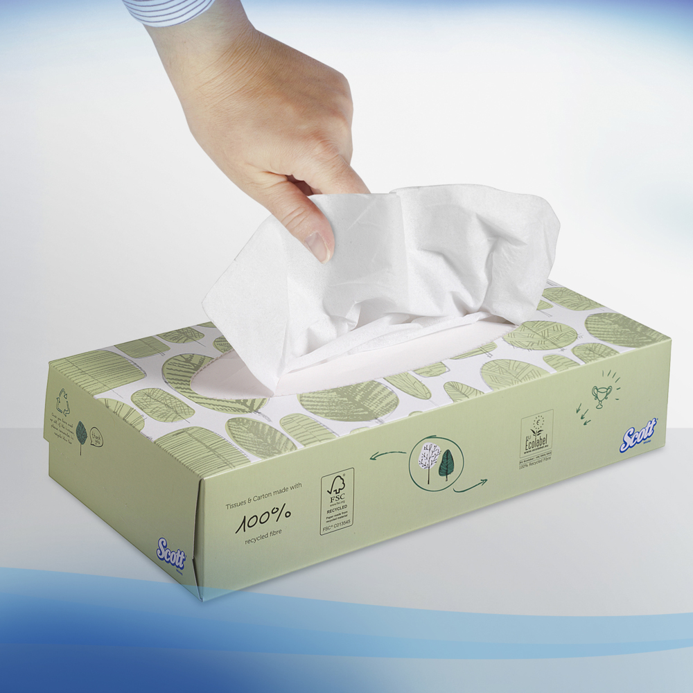 Scott® Facial Tissues 8837 - White,  2 ply,  21x100 (2,100 sheets) - 8837