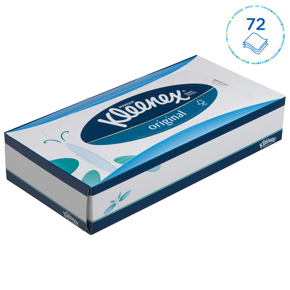 Kleenex® Facial Tissues 8824 - Wit.  3-laags.  12 x 72 (864 vellen) - 8824