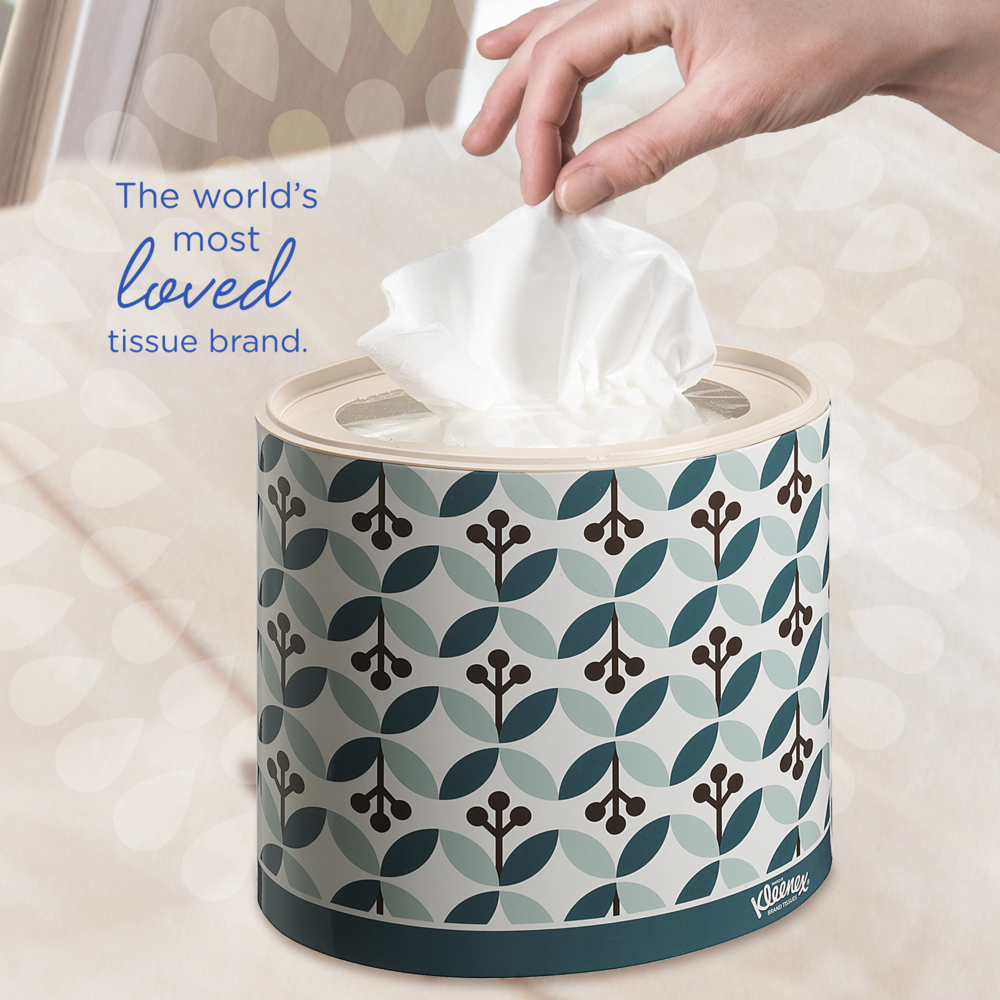 Mouchoirs Kleenex® 8826 - Boîte ovale de mouchoirs 3 épaisseurs - 10 boîtes de mouchoirs x 64 mouchoirs (640 au total) - 8826