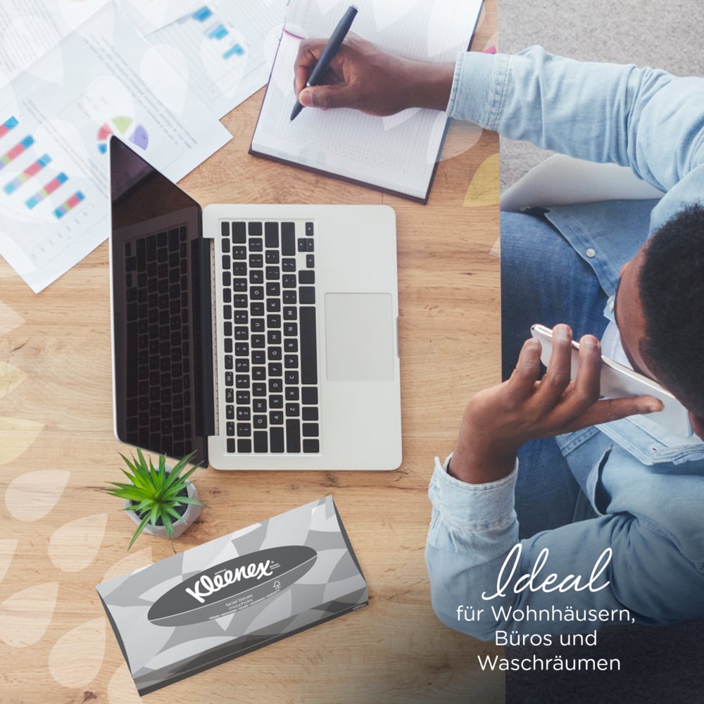 Kleenex® Салфетки для лица, код 8835, белые, двухслойные, 21 x 100 (итого 2100 листов) - 8835