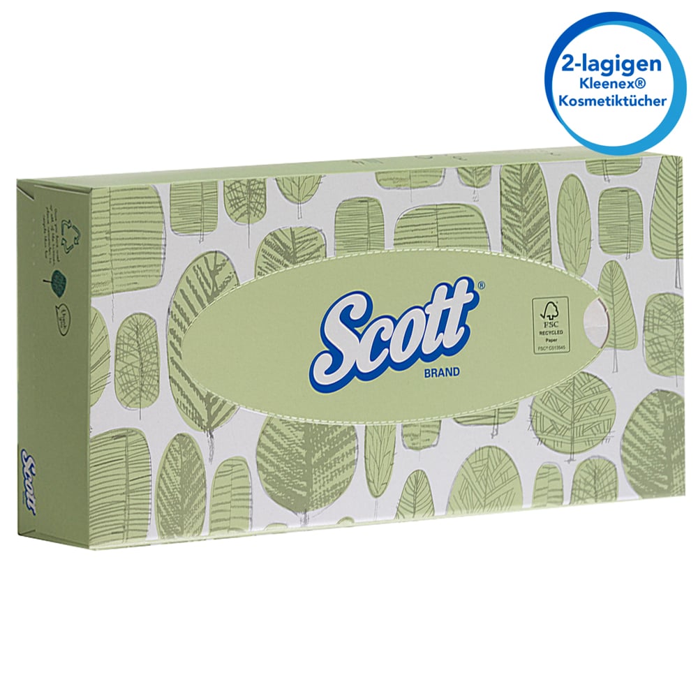 Mouchoirs en papier Scott® - 8837, blancs, 2 épaisseurs, 21 x 100 (2 100 mouchoirs) - 8837