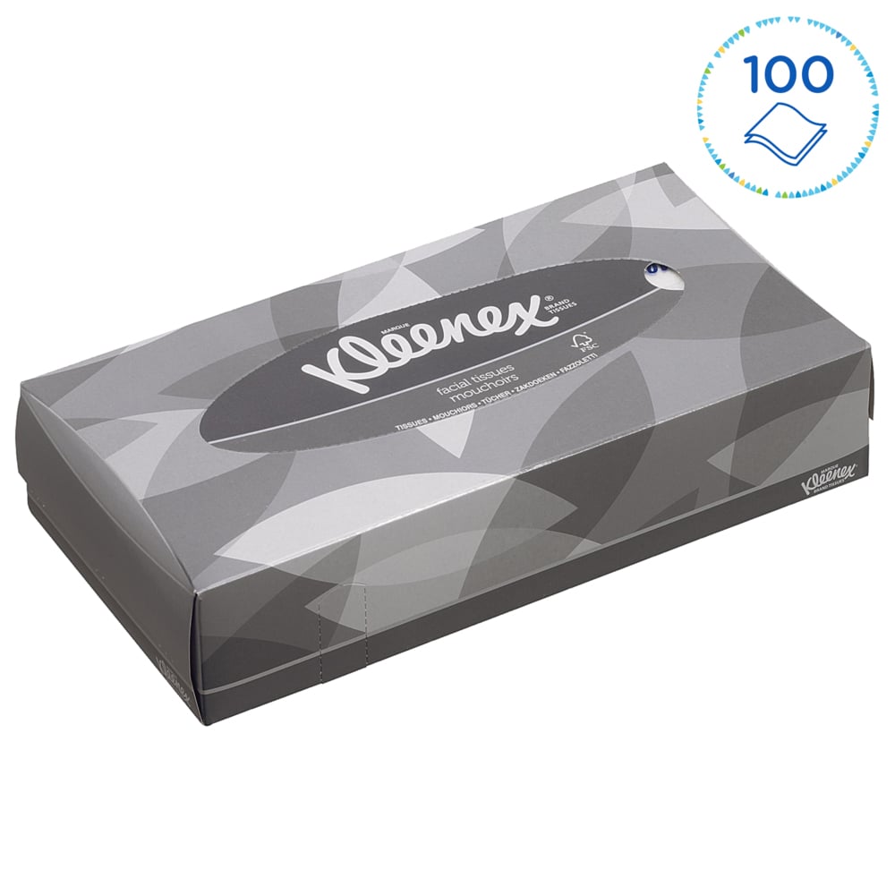 Kleenex® Салфетки для лица, код 8835, белые, двухслойные, 21 x 100 (итого 2100 листов) - 8835