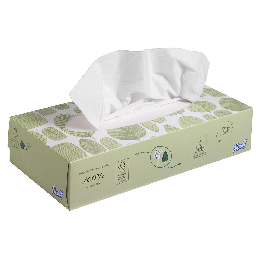 Scott® Facial Tissues 8837 - White,  2 ply,  21x100 (2,100 sheets) - 8837