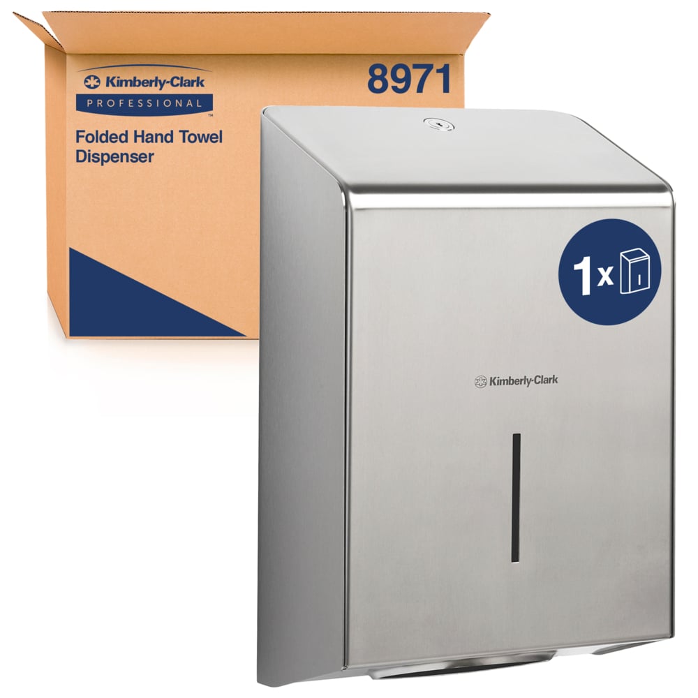 Kimberly-Clark Professional™ Hand Towel Dispenser 8971 - Stainless Steel - 8971