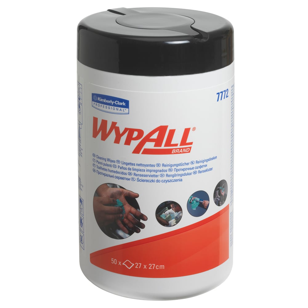 WypAll® Cleaning Wipes Refill 7772 - Industrial Wipes -  6 Wipes Canisters x 50 Green Cleaning Wipes (300 Wipers Total) - 7772