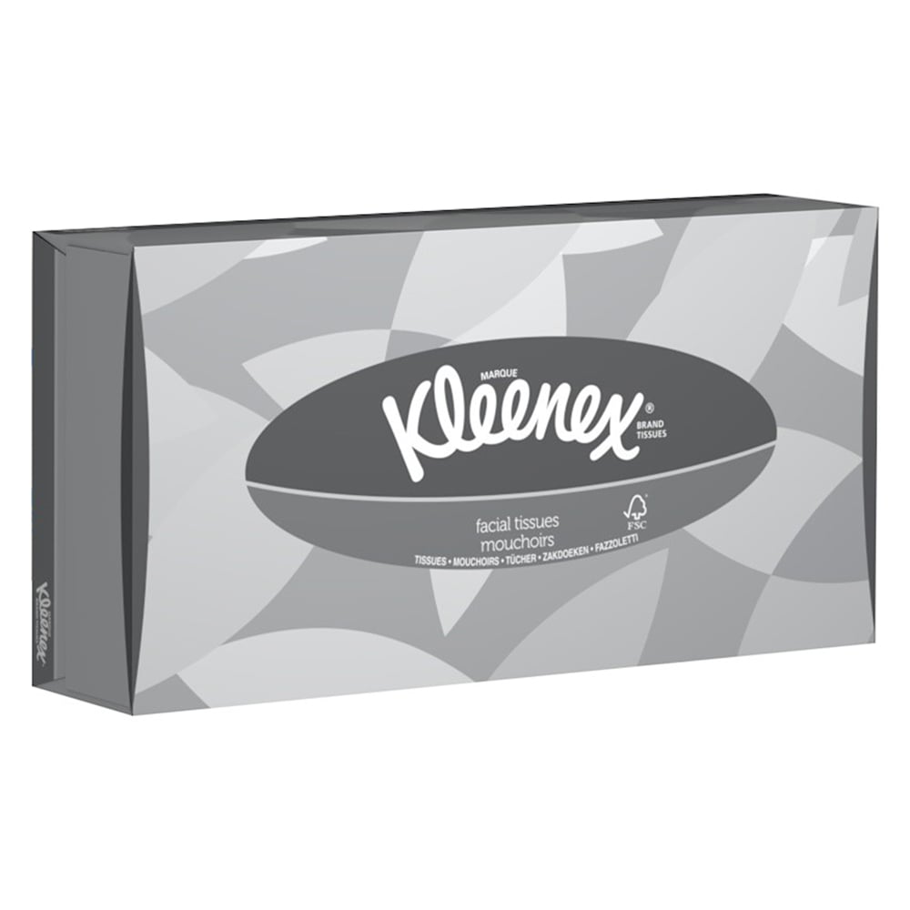 Kleenex® Facial Tissues 8835 - 2 Ply Boxed Tissues - 21 Flat Tissue Boxes x 100 White Facial Tissues (2,100 sheets) - 8835