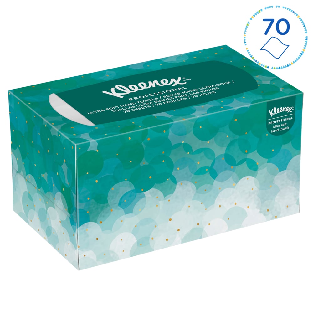 Essuie-mains enchevêtrés Kleenex® Ultra™ Soft POP-UP™ 1126 - 18 paquets de 70 blancs 1 épaisseur - 1126